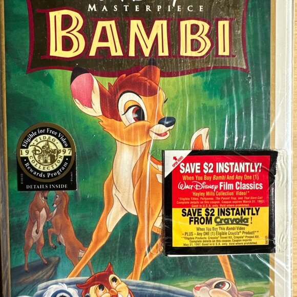 Bambi 55th Anniversary Walt Disney's Masterpiece (VHS, Limited Edition) Rare9505 - Picture 3 of 9